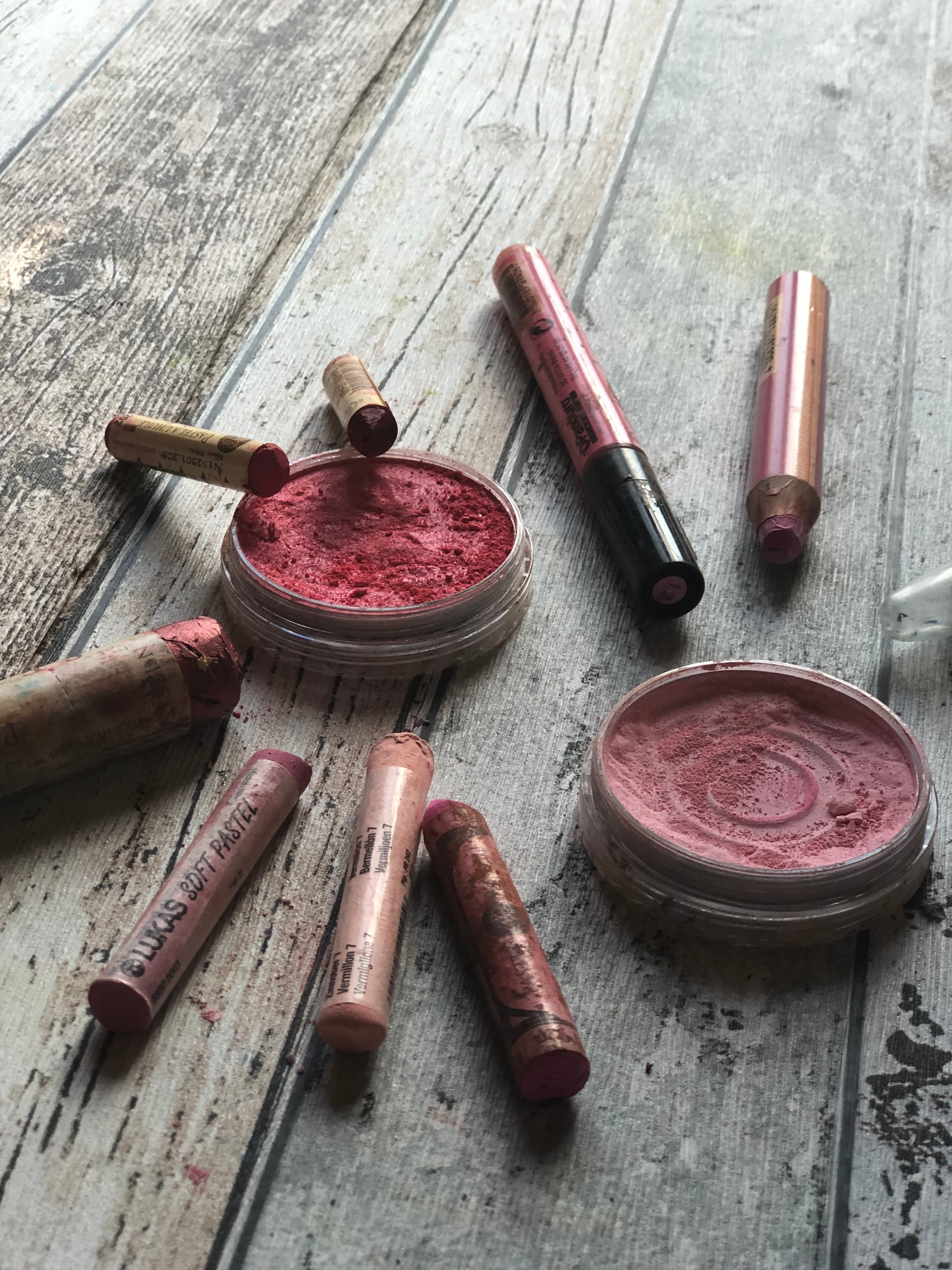 Art supplies selection