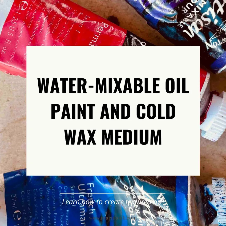 Watermengbare verf en cold wax medium