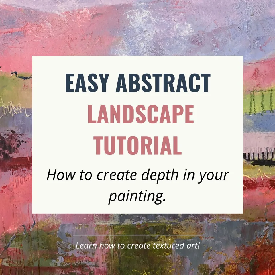 Schilder met me mee - Een makkelijke tutorial abstract landschap