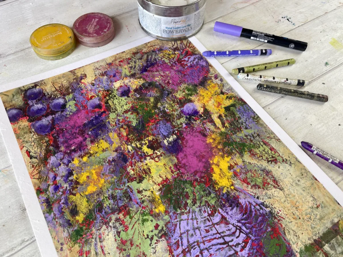Viens jouer avec les couches, la couleur et la texture, puis regarde les fleurs apparaître.