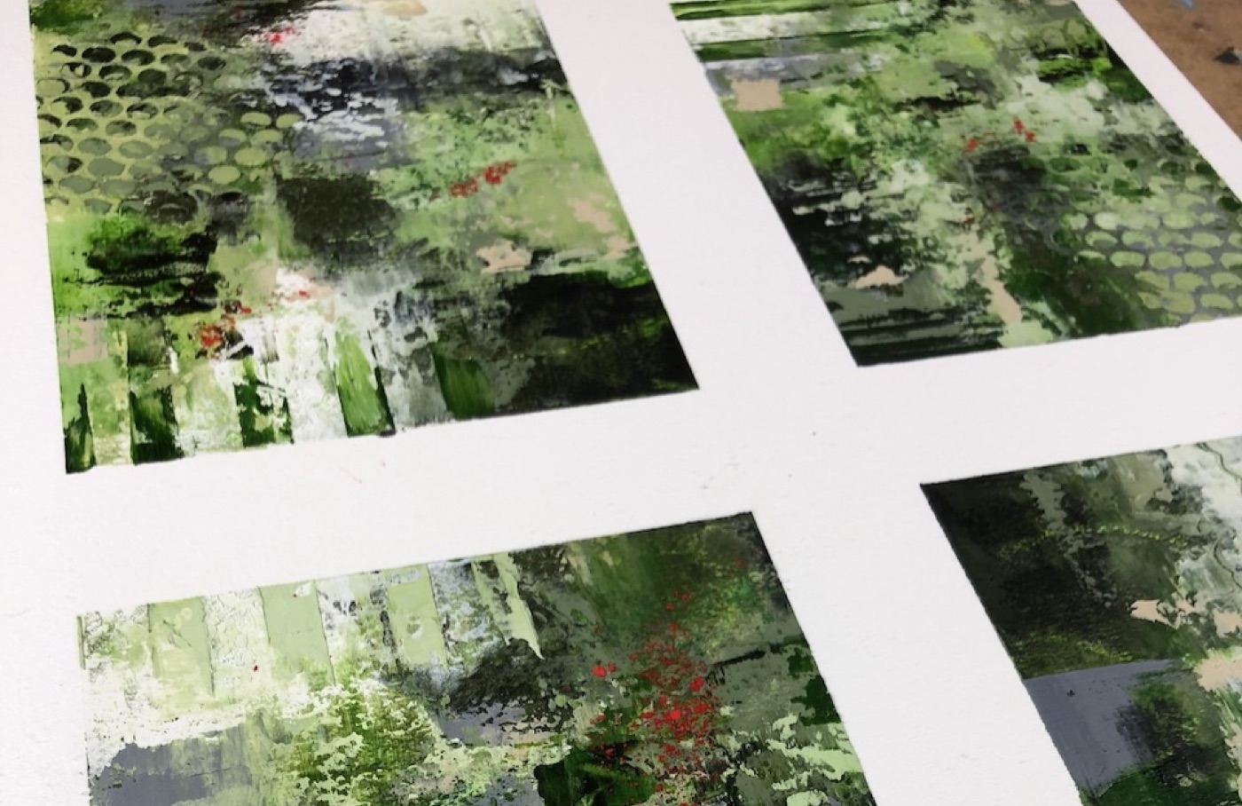 Module 02: Abstract Squares, 4 Mini Paintings