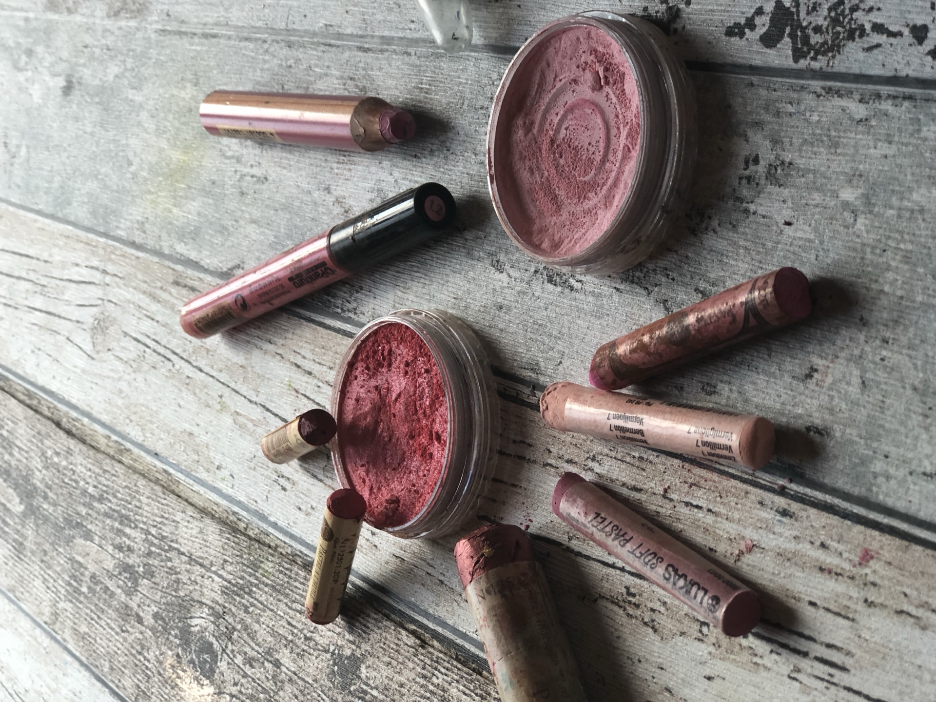 Art supplies selection