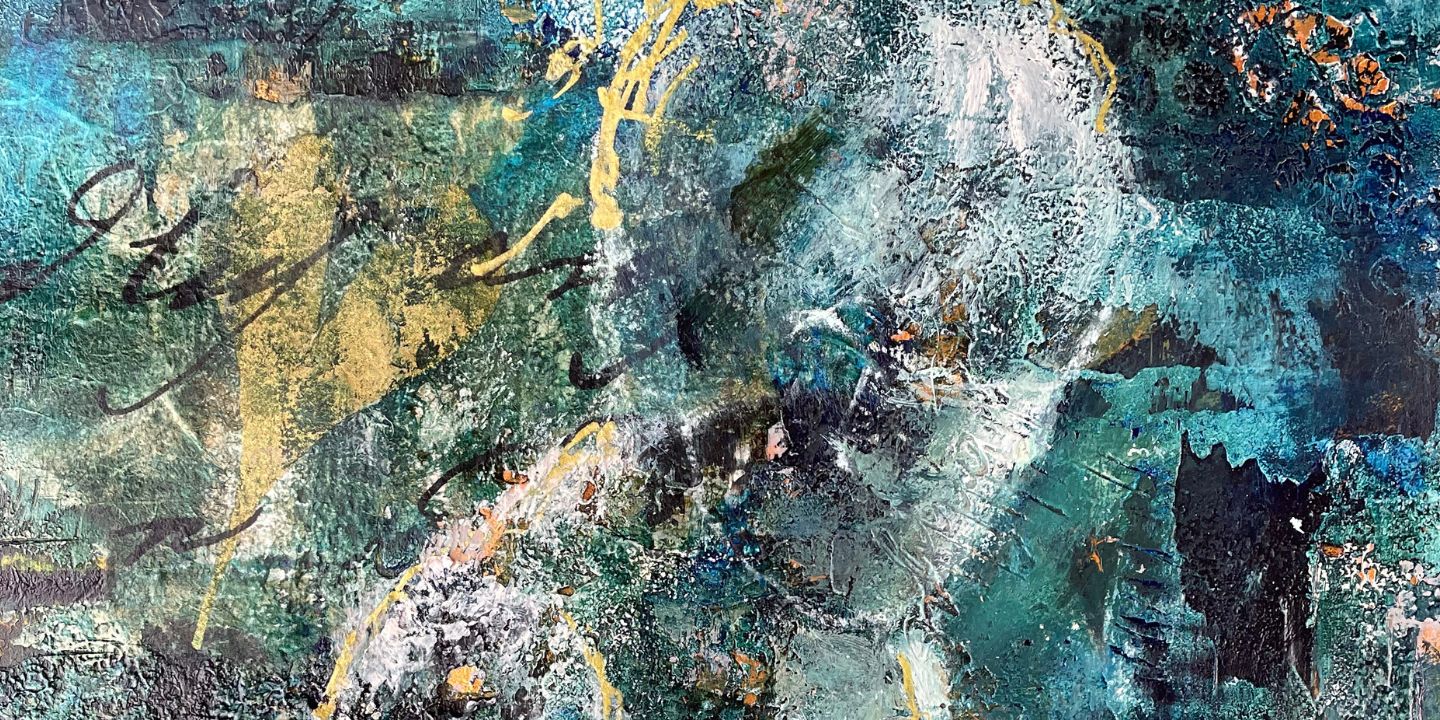 Figure painting in cold wax and acrylics