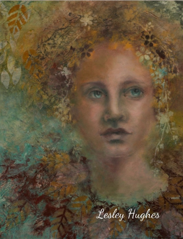 Student artwork — Textured Portraits & Golden Girls